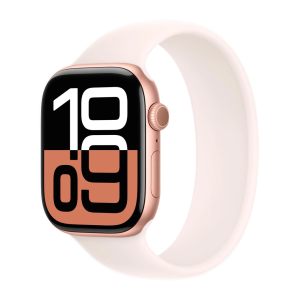 Apple Watch Series 10 GPS, 42mm Rose Gold Aluminum Case with Light Blush Sport Band (S/M) 