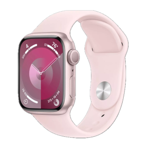 Apple Watch Series 9 45mm Pink Aluminum Case with Light Pink Sport Band M/L 