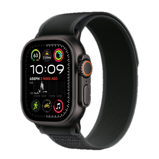 Apple Watch Ultra 2 49mm GPS + LTE Black Titanium Case with Black Trail Loop S/M 