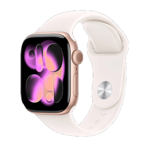 Apple Watch Series 11 GPS, 42mm Rose Gold Aluminum Case with Light Blush Sport Band (S/M)