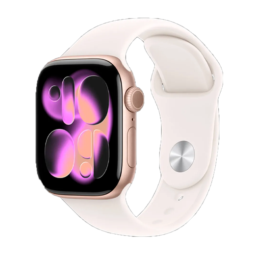 Apple Watch Series 11 GPS, 42mm Rose Gold Aluminum Case with Light Blush Sport Band (S/M)