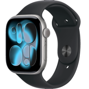 Apple Watch Series 11 GPS, 42mm Space Gray Aluminum Case with Black Sport Band (S/M)