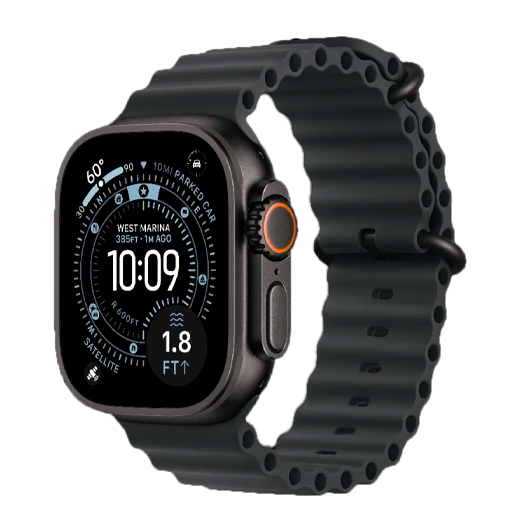 Apple Watch Ultra 3 GPS + LTE, 49mm Black Titanium Case with Black Ocean Band