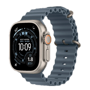Apple Watch Ultra 3 GPS + LTE, 49mm Natural Titanium Case with Anchor Blue Ocean Band